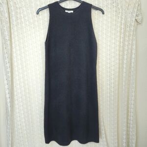 Vince Wool Black Sleeveless Sweater Dress Size Medium